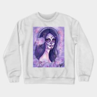 Day of the dead Chantilly Rose By Renee Lavoie Crewneck Sweatshirt